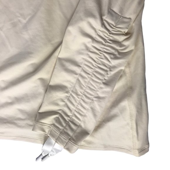 G. Goop Long Sleeve Shirt Ivory Cinchable Sleeves Women's Medium Gwenyth Paltrow - Picture 2 of 13